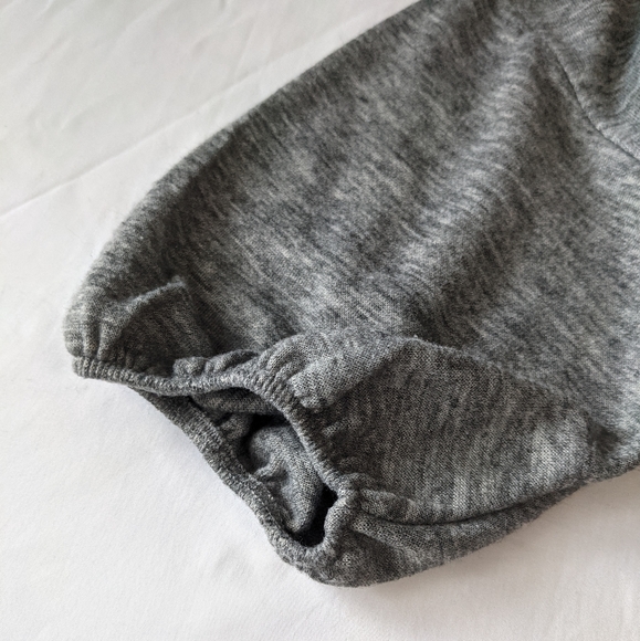 Leith Puff Elbow length Sleeve Sweater Top Gray women's size XS - Picture 4 of 6